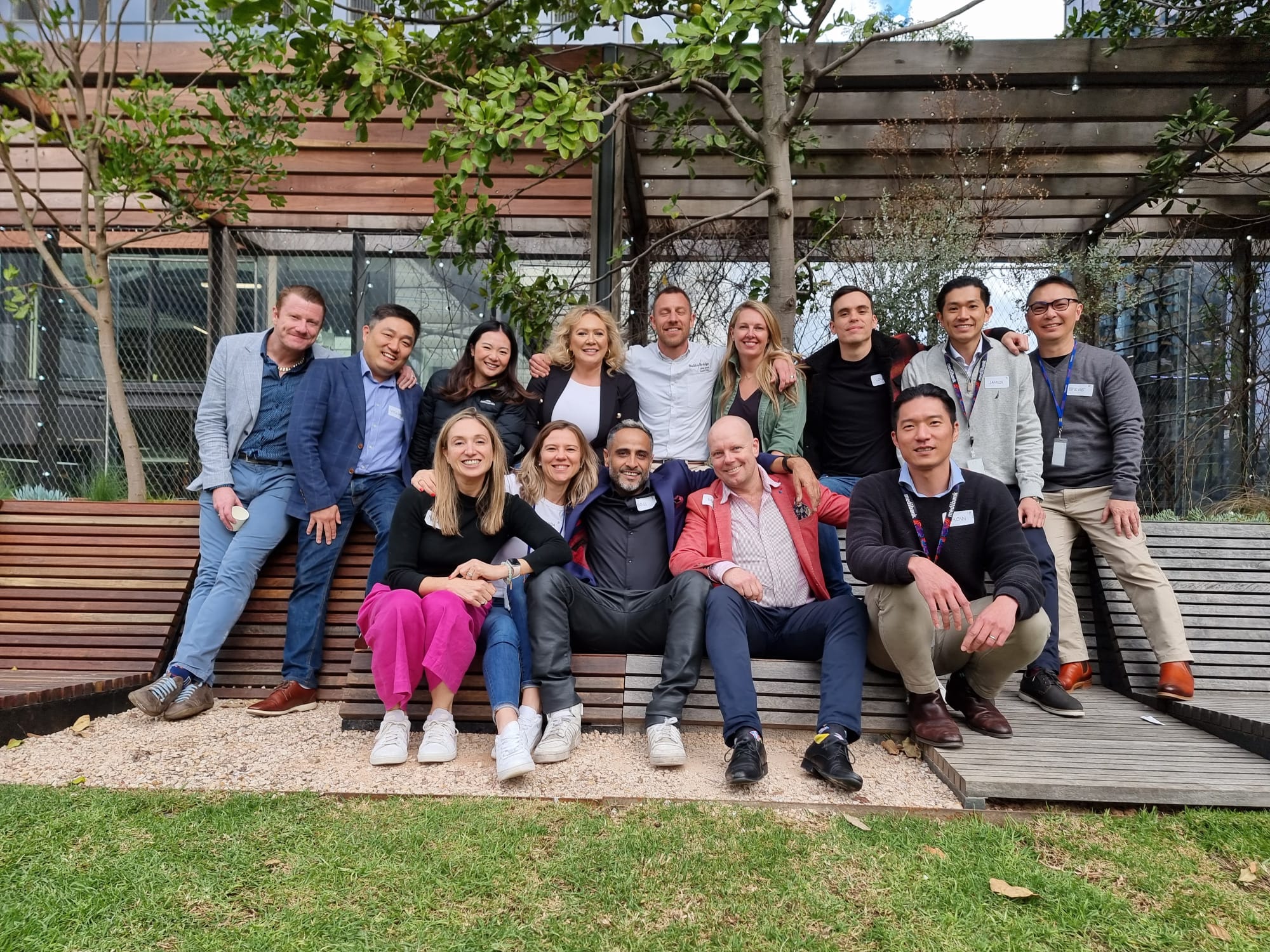 Olly with a Medibank team