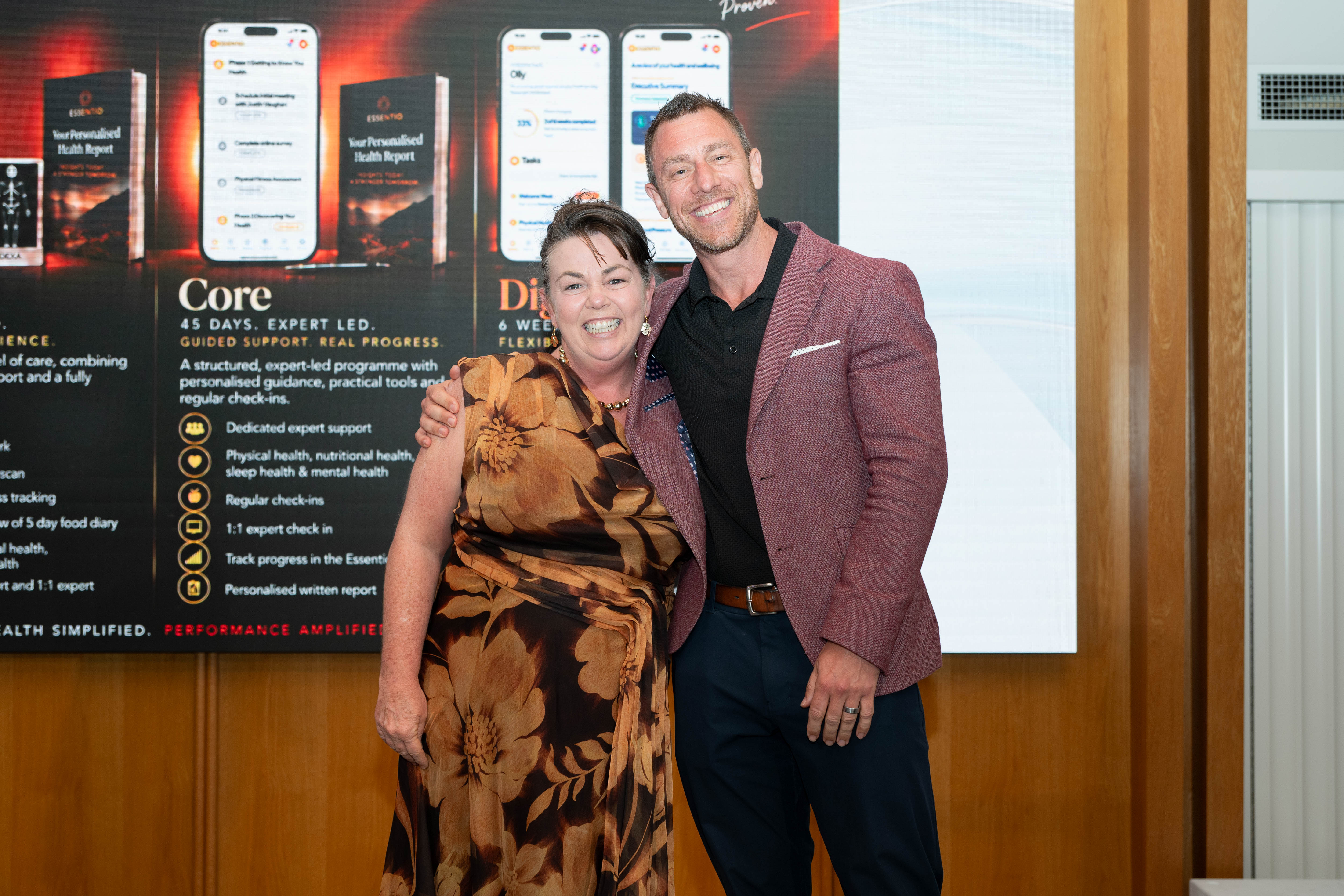 Olly with a guest at a Fix Network event